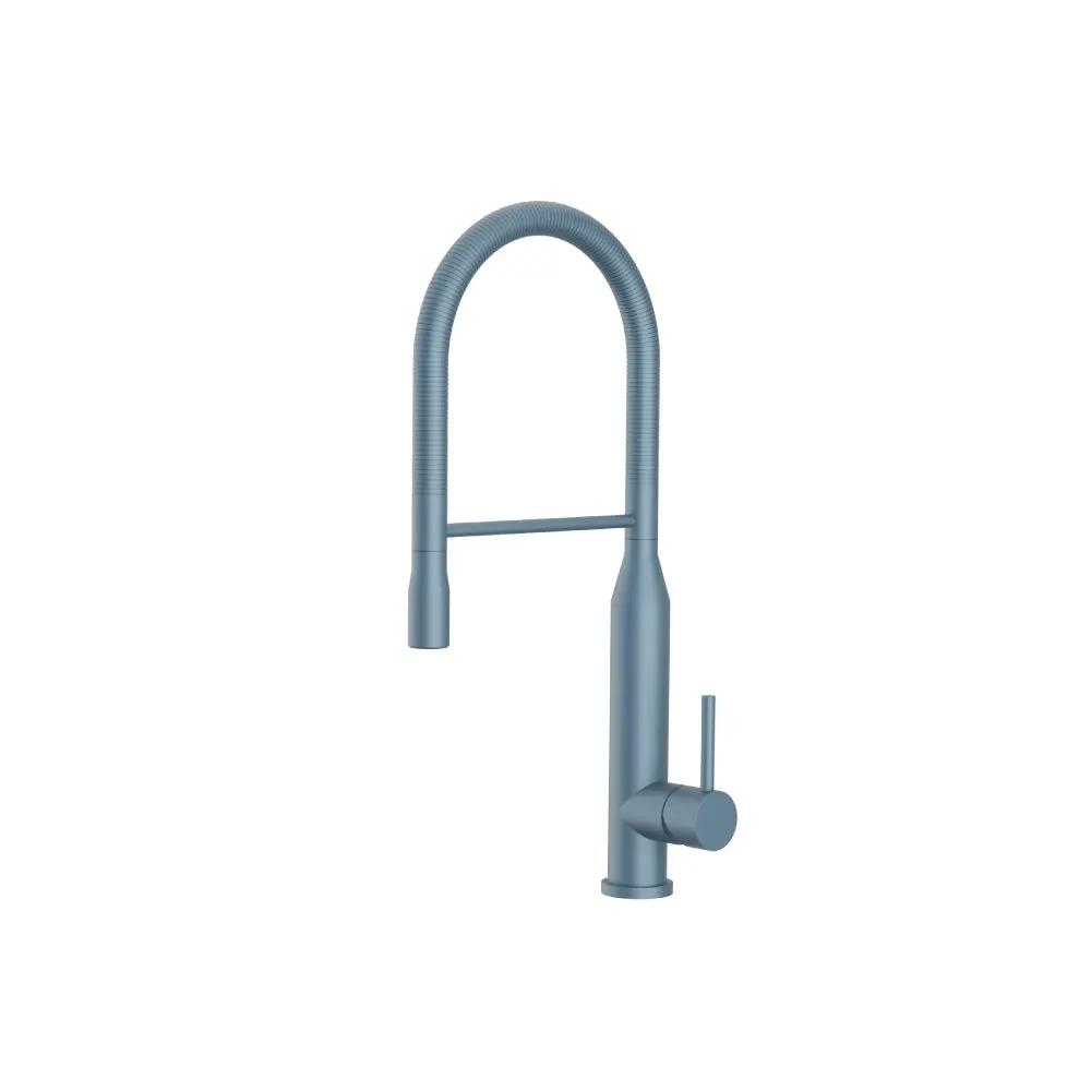 Flusso Glatt - Semi-Professional Dual Spray Stainless Steel Kitchen Faucet with Pull Out by Flusso