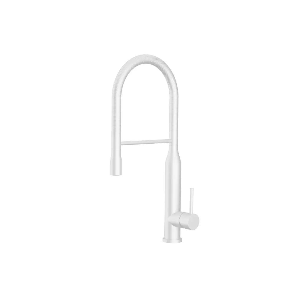 Flusso Glatt - Semi-Professional Dual Spray Stainless Steel Kitchen Faucet with Pull Out by Flusso