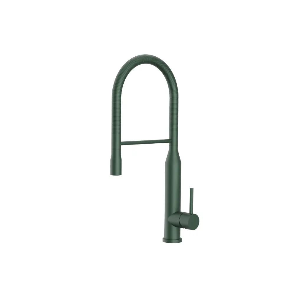 Flusso Glatt - Semi-Professional Dual Spray Stainless Steel Kitchen Faucet with Pull Out by Flusso