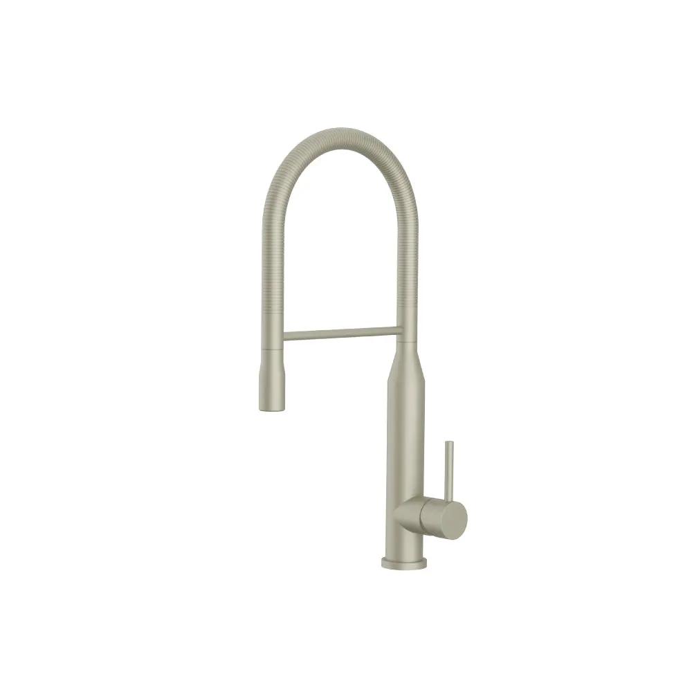 Flusso Glatt - Semi-Professional Dual Spray Stainless Steel Kitchen Faucet with Pull Out by Flusso