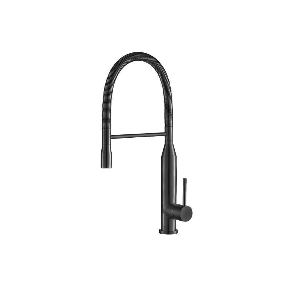 Flusso Glatt - Semi-Professional Dual Spray Stainless Steel Kitchen Faucet with Pull Out by Flusso