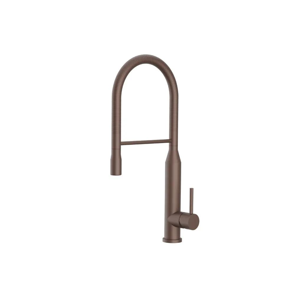Flusso Glatt - Semi-Professional Dual Spray Stainless Steel Kitchen Faucet with Pull Out by Flusso
