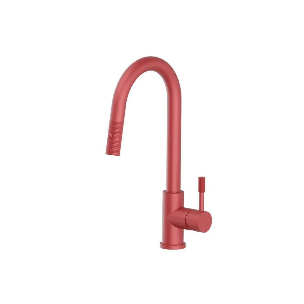 Flusso Vasco - Dual Spray Stainless Steel Kitchen Faucet with Pull Out and Knurling by Flusso