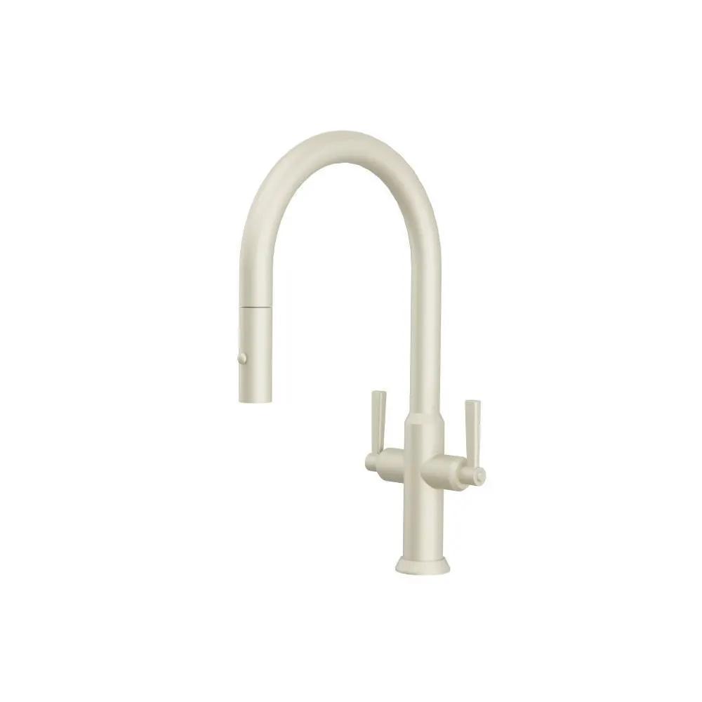 Flusso Velox - Dual Spray Stainless Steel Two Handle Kitchen Faucet with Pull Out by Flusso