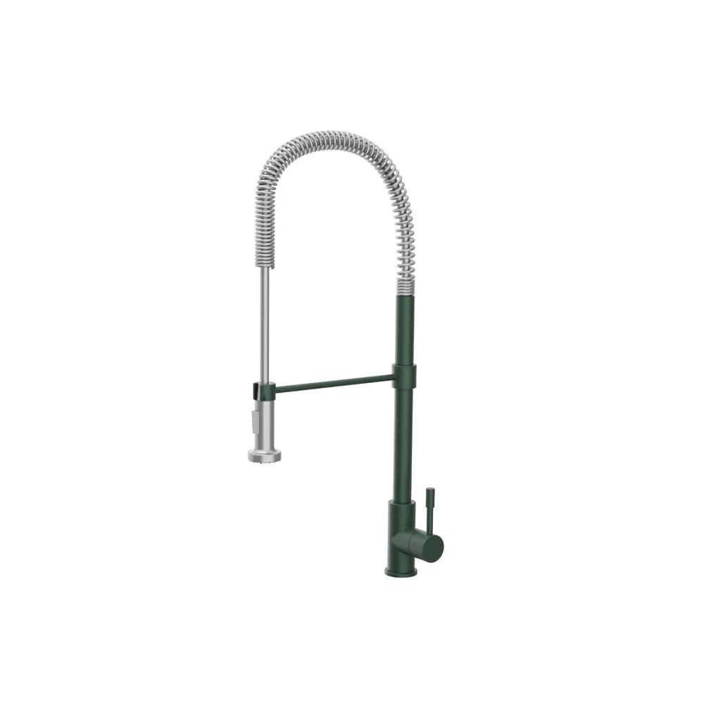 Flusso Professio - S - Dual Spray Professional Stainless Steel Kitchen Faucet with Pull Out by Flusso