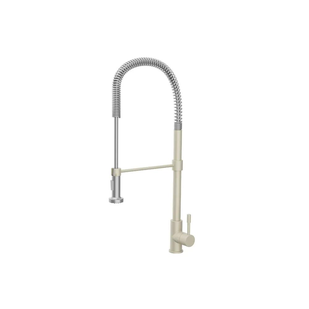Flusso Professio - S - Dual Spray Professional Stainless Steel Kitchen Faucet with Pull Out by Flusso