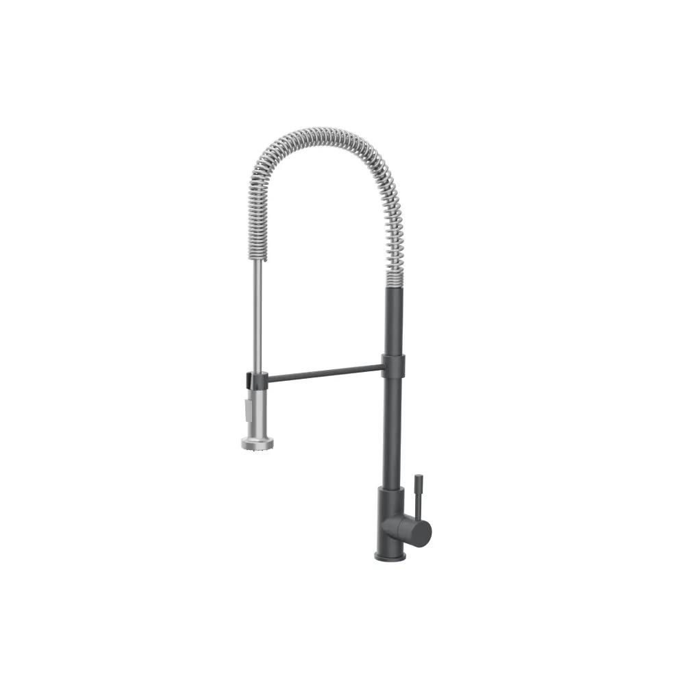 Flusso Professio - S - Dual Spray Professional Stainless Steel Kitchen Faucet with Pull Out by Flusso