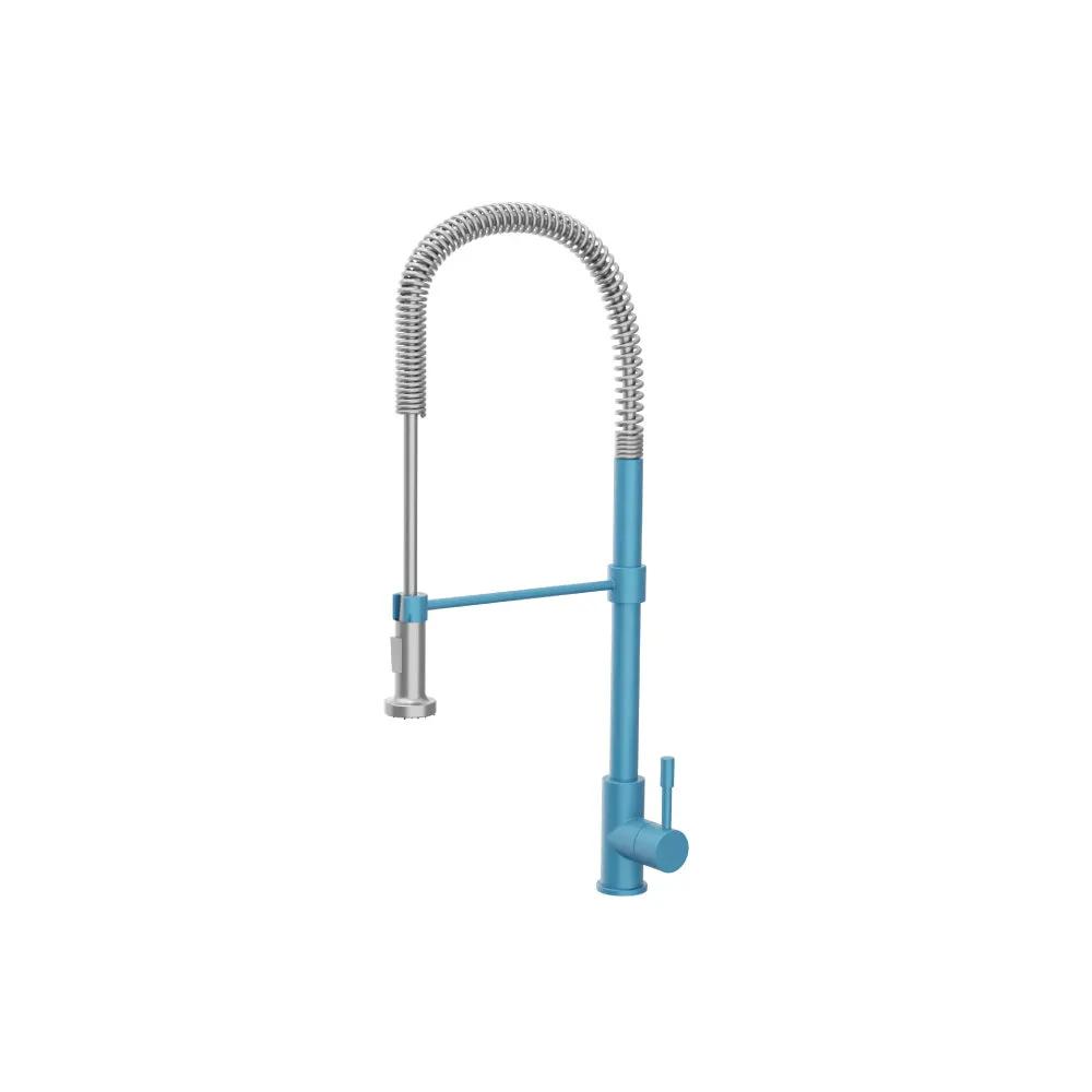 Flusso Professio - S - Dual Spray Professional Stainless Steel Kitchen Faucet with Pull Out by Flusso