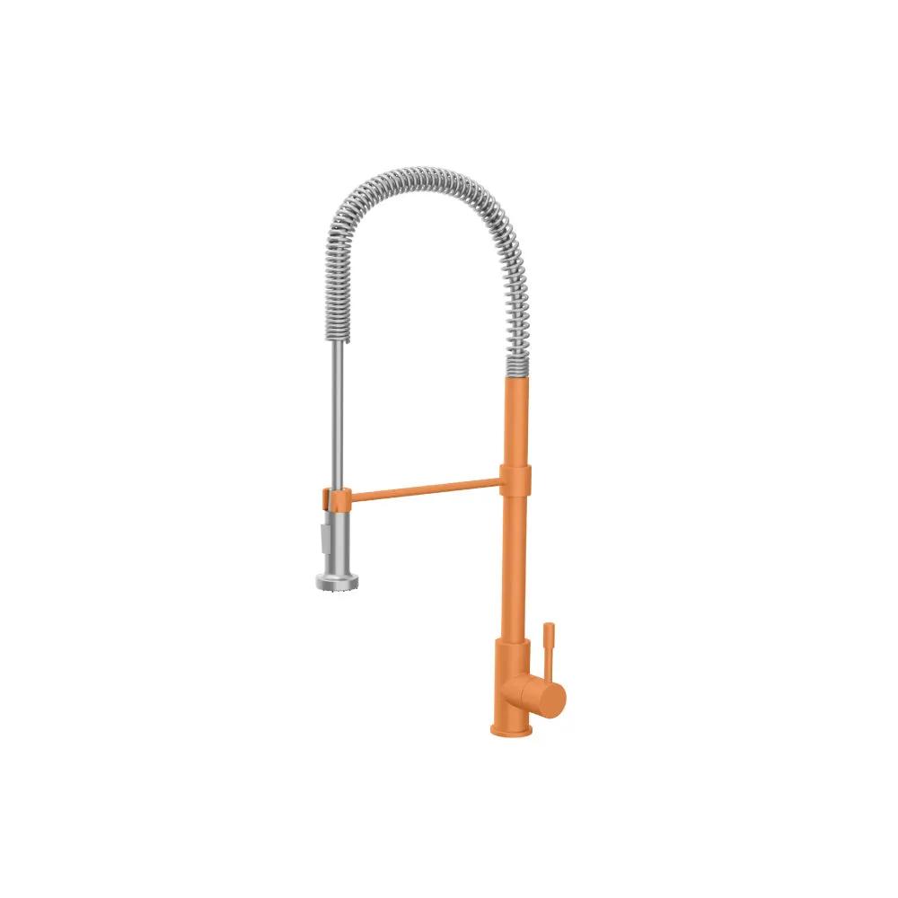 Flusso Professio - S - Dual Spray Professional Stainless Steel Kitchen Faucet with Pull Out by Flusso