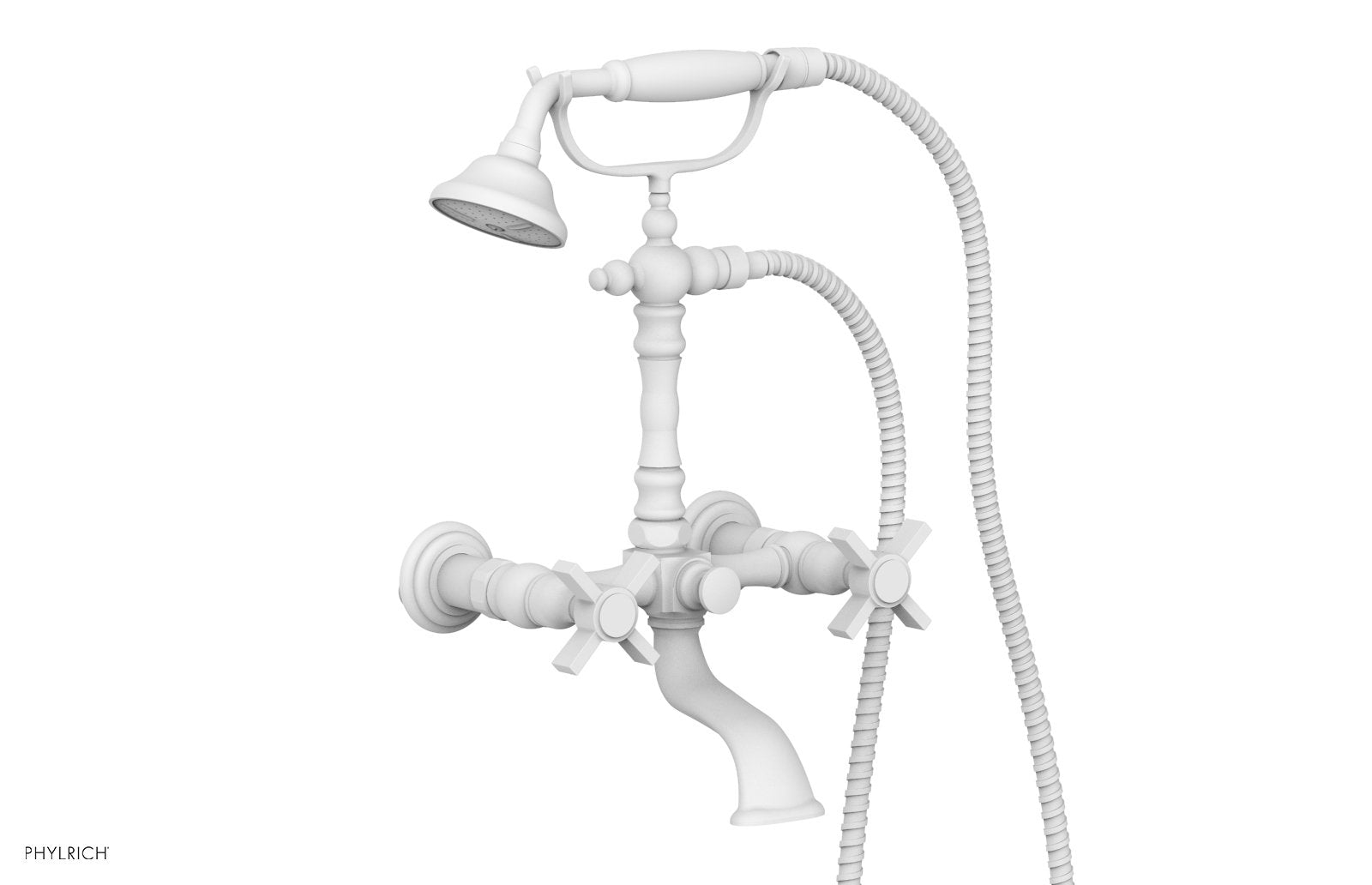Phylrich BASIC Exposed Tub & Hand Shower - Blade Cross Handle