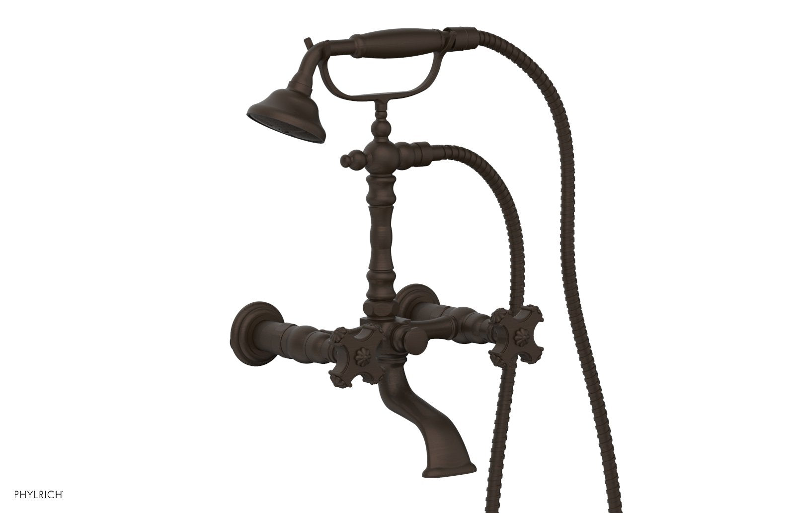 Phylrich MARVELLE Exposed Tub & Hand Shower - Cross Handle