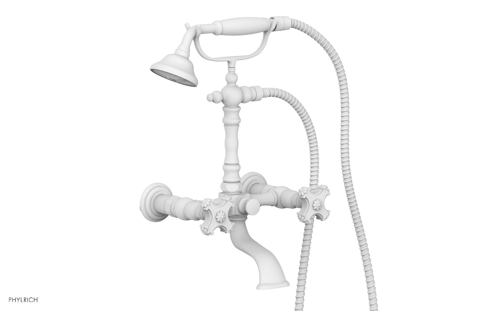 Phylrich MARVELLE Exposed Tub & Hand Shower - Cross Handle