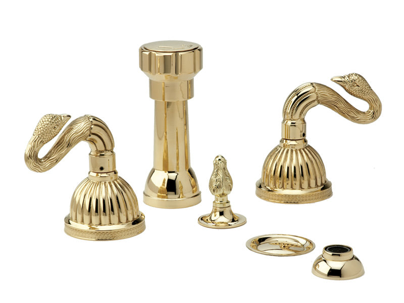 polished brass bidet