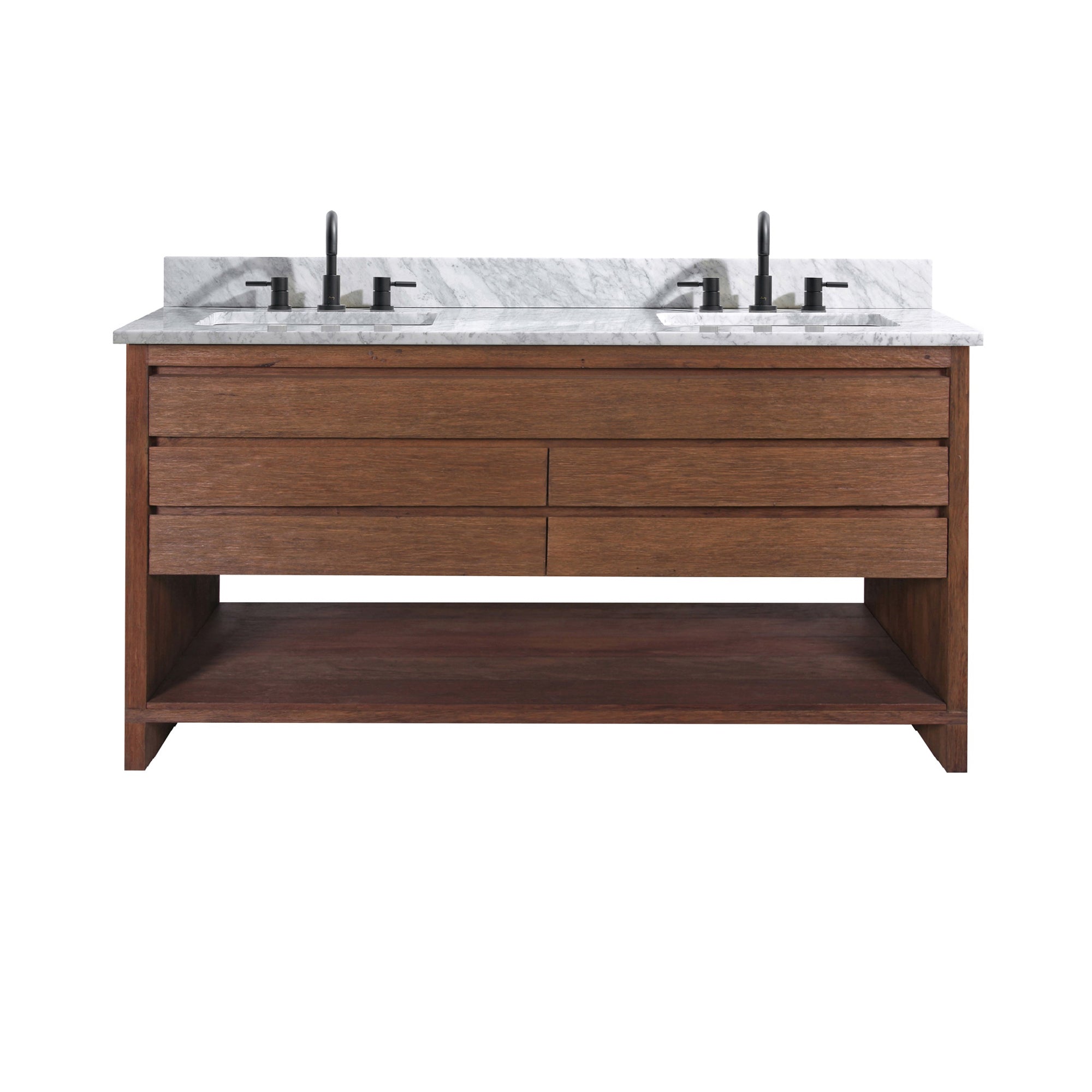 brown reclaimed wood vanity set