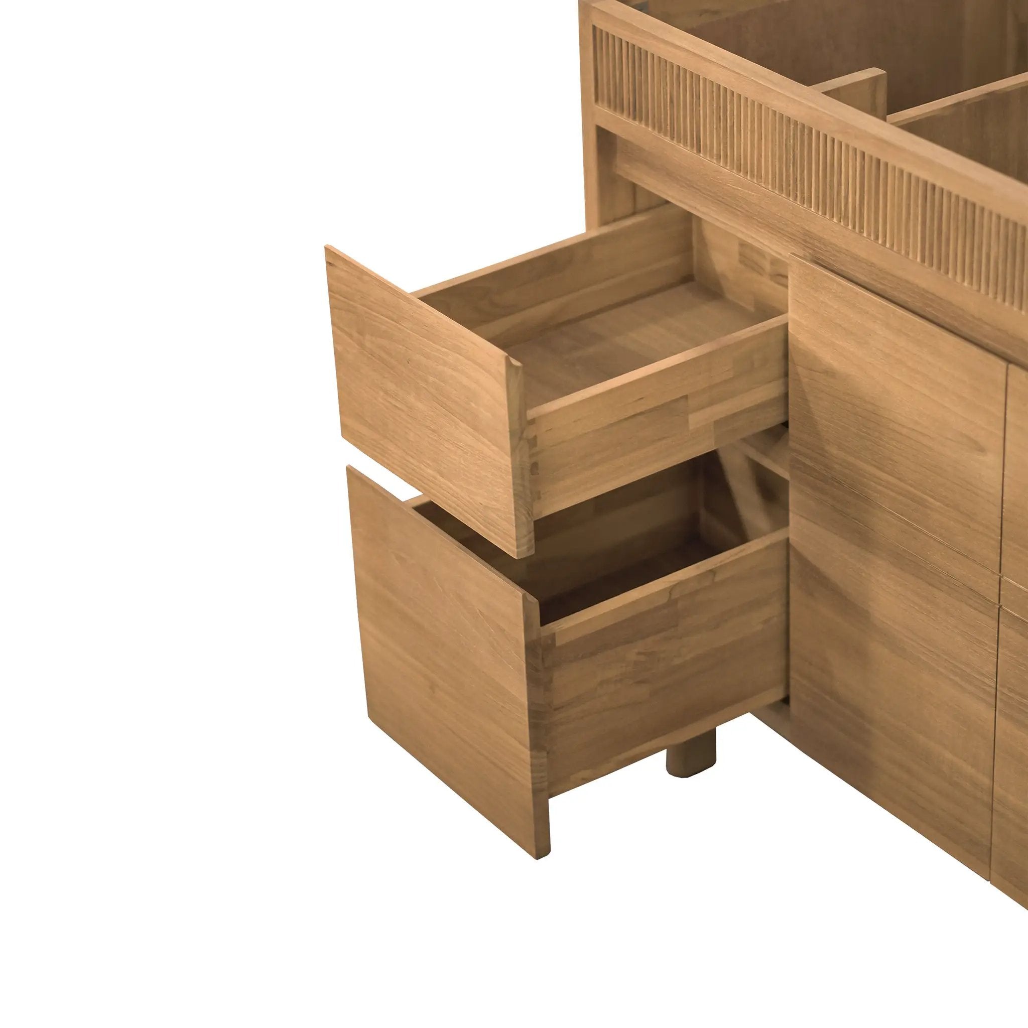 natural teak vanity base