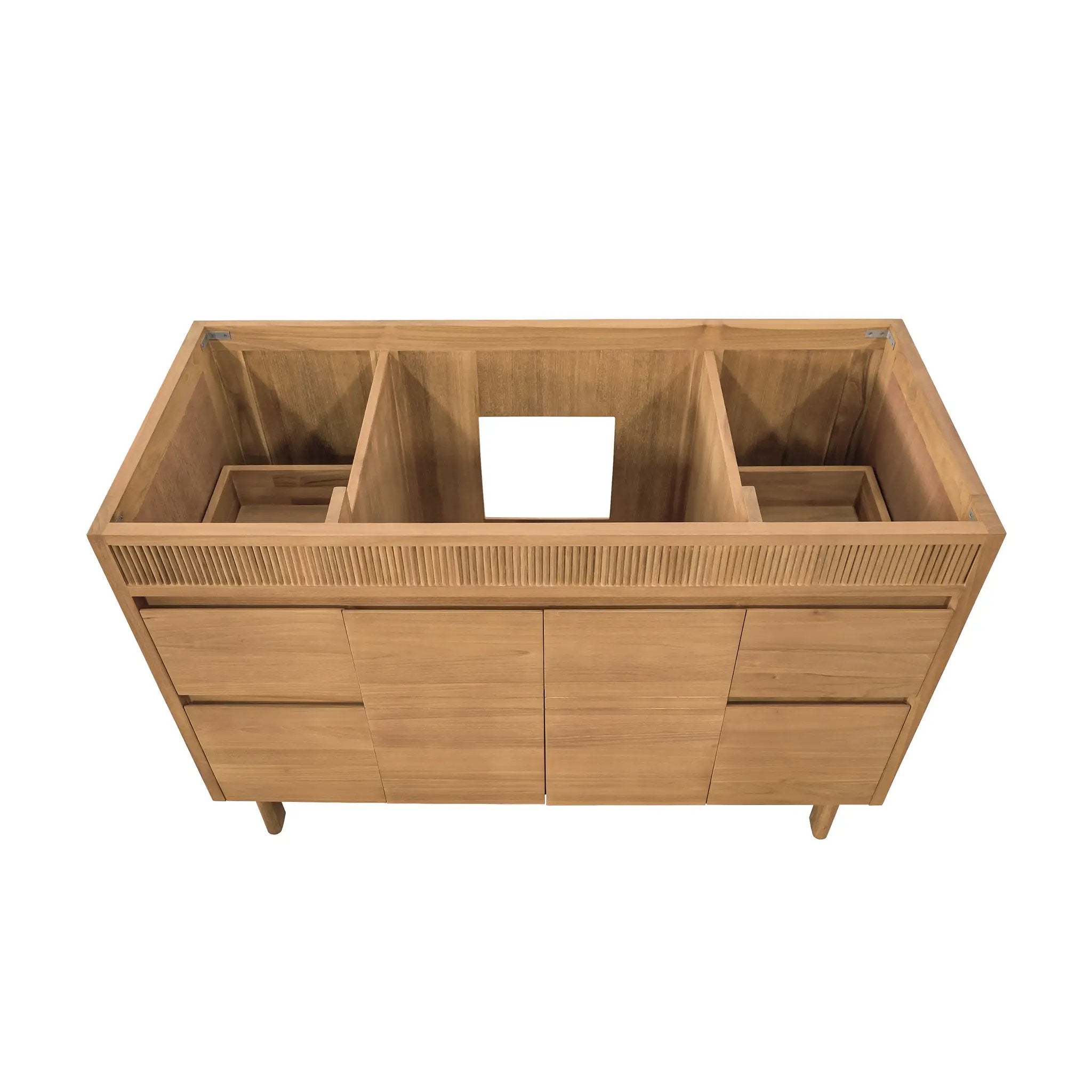 natural teak vanity base
