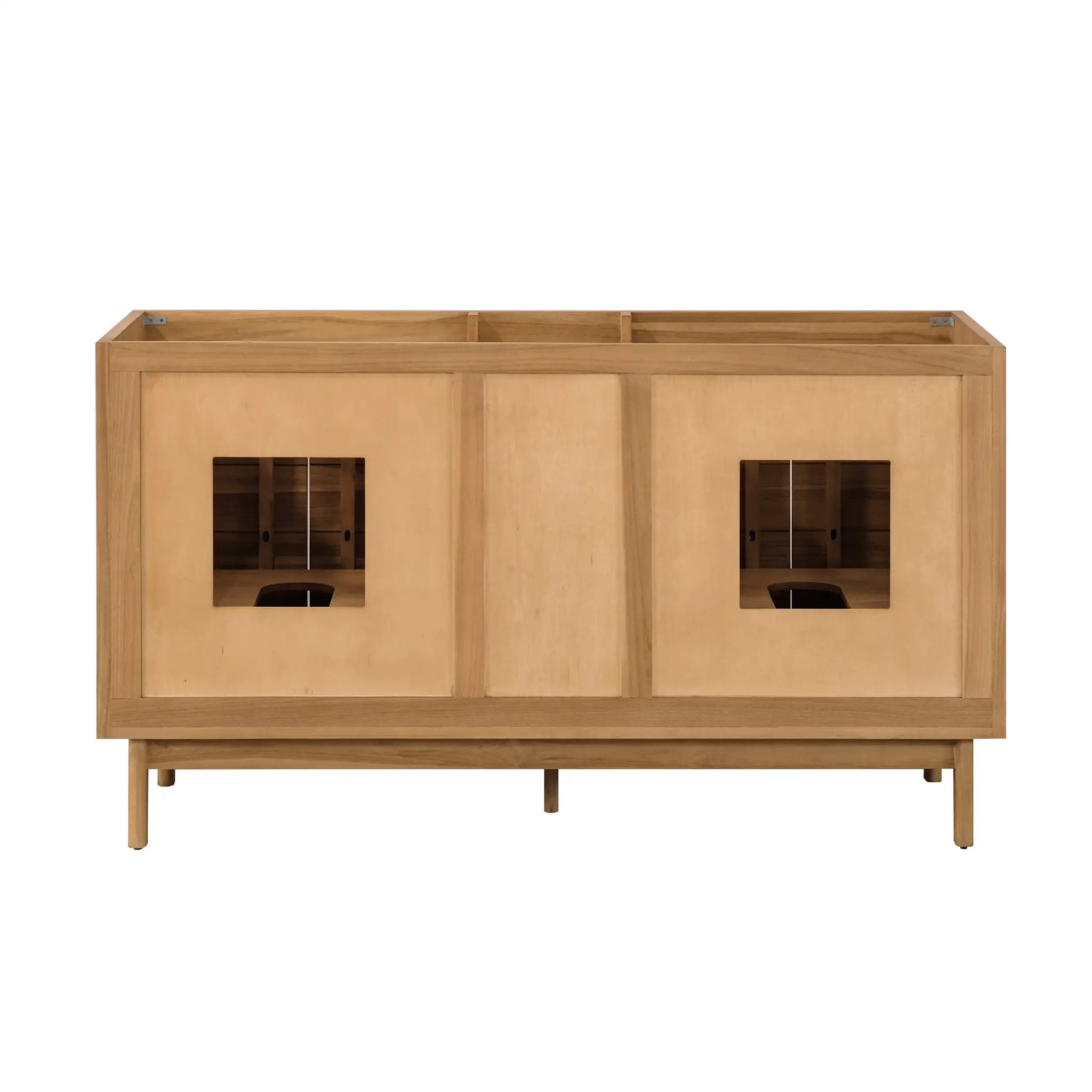 natural teak vanity base
