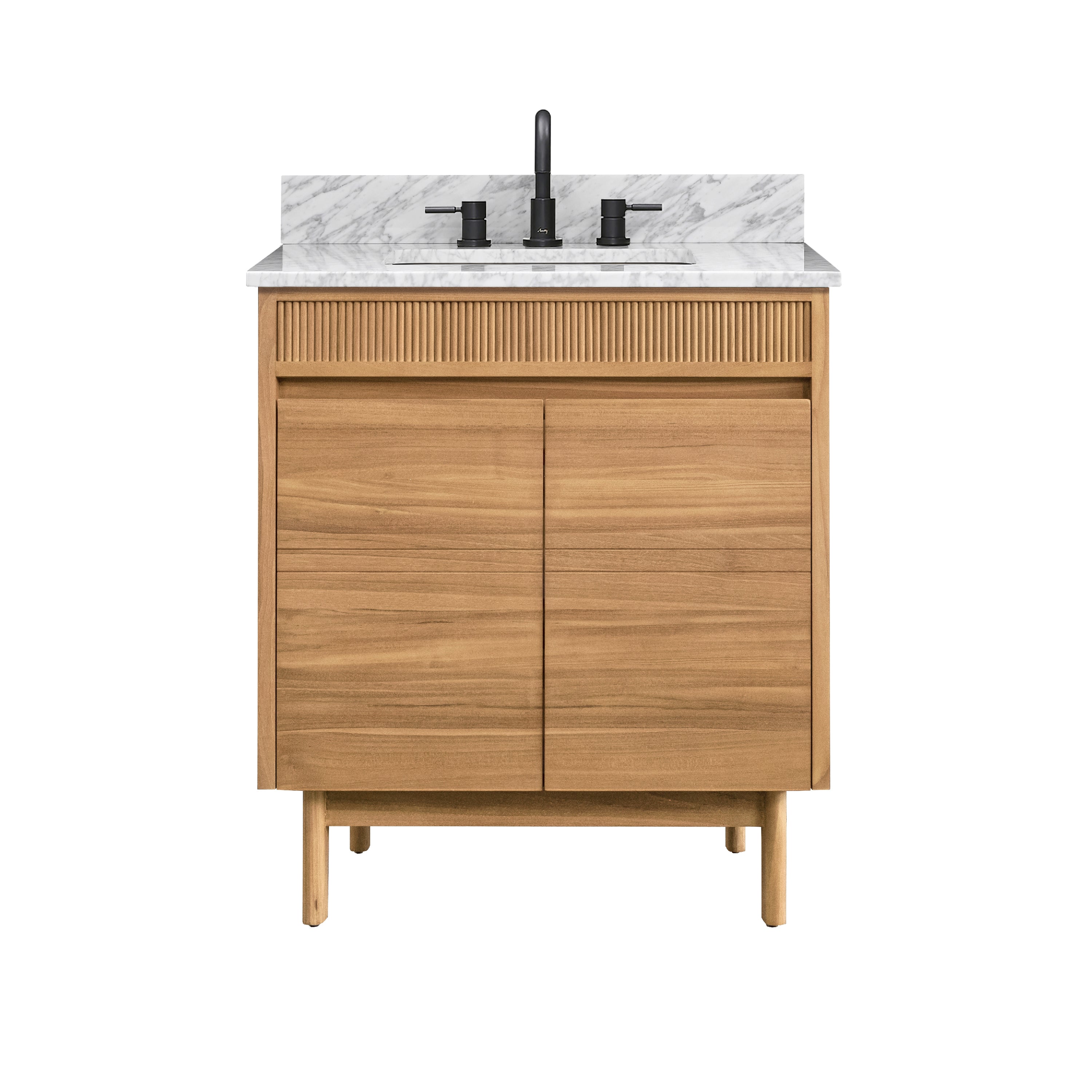 natural teak vanity set