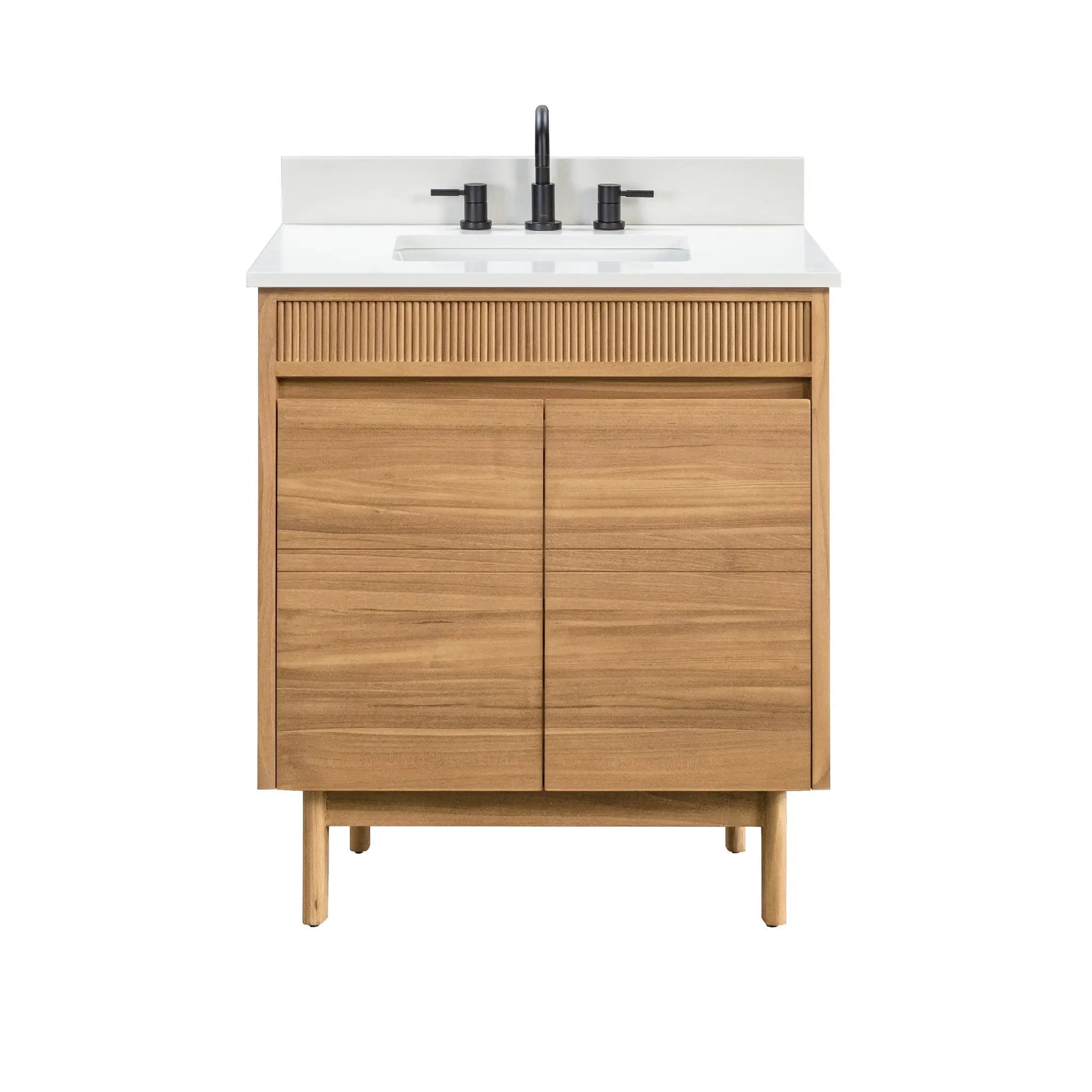 Avanity Kayla 31 in. Single Sink Bathroom Vanity Set in Natural Teak by Avanity