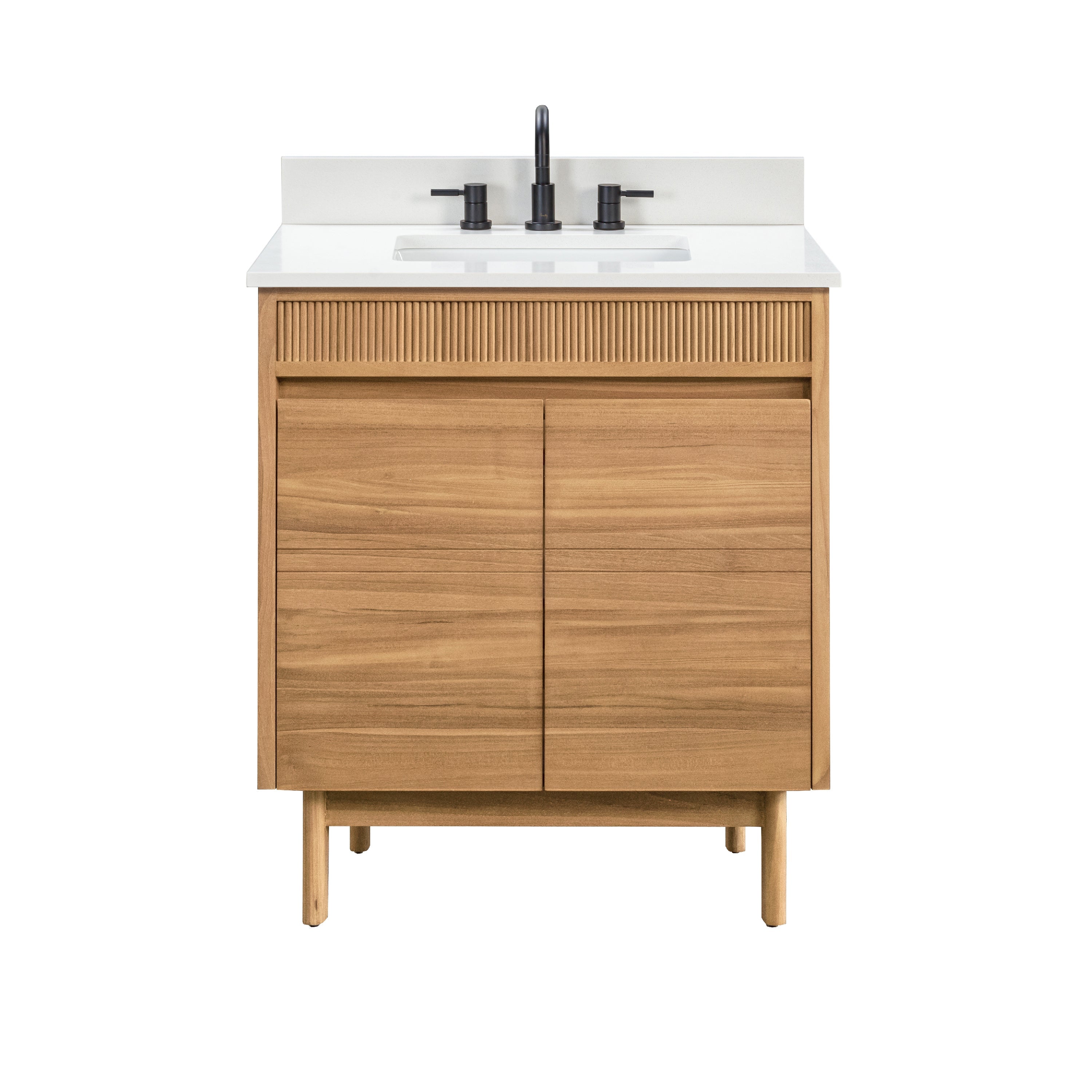 Avanity Kayla 31 in. Single Sink Bathroom Vanity Set in Natural Teak