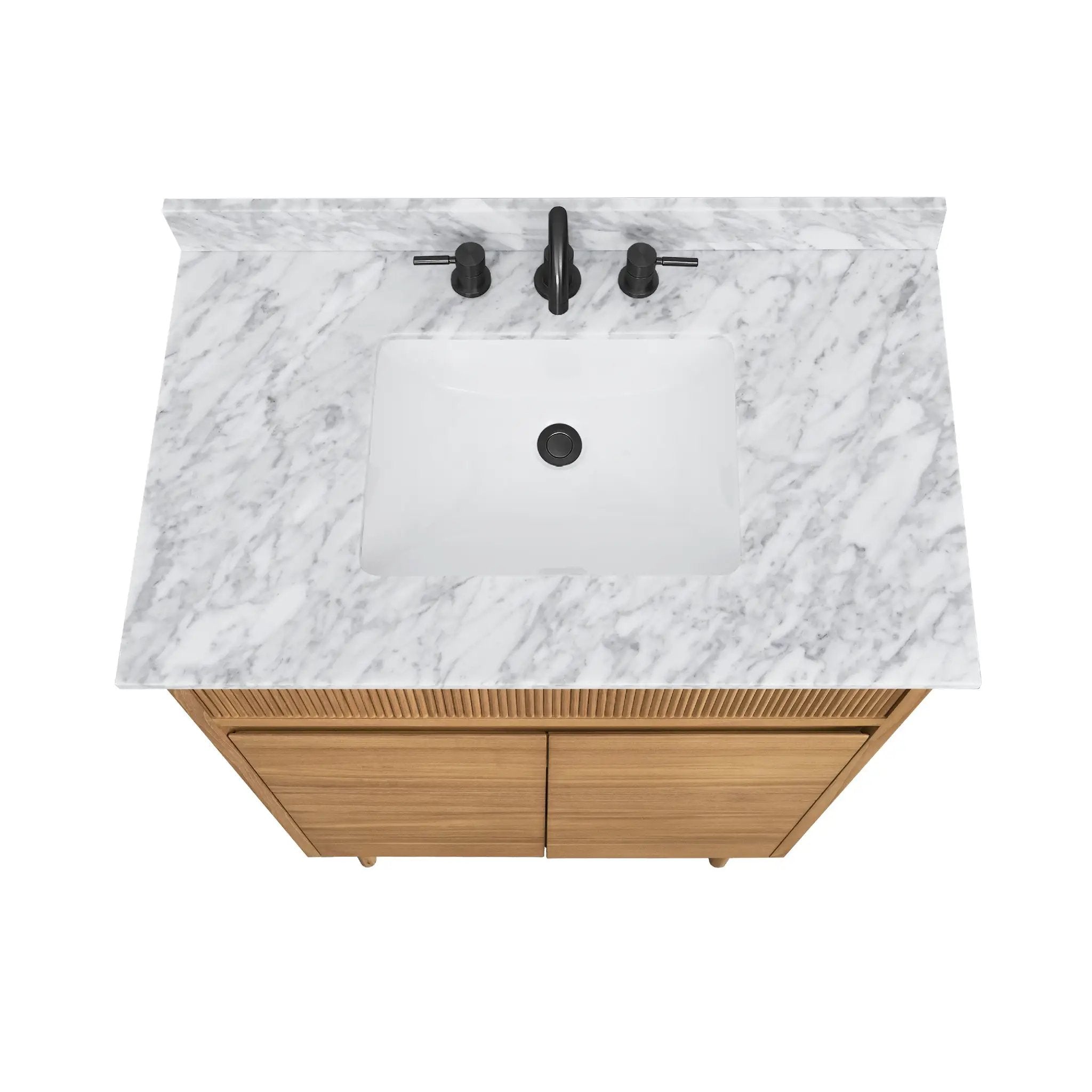 natural teak vanity set