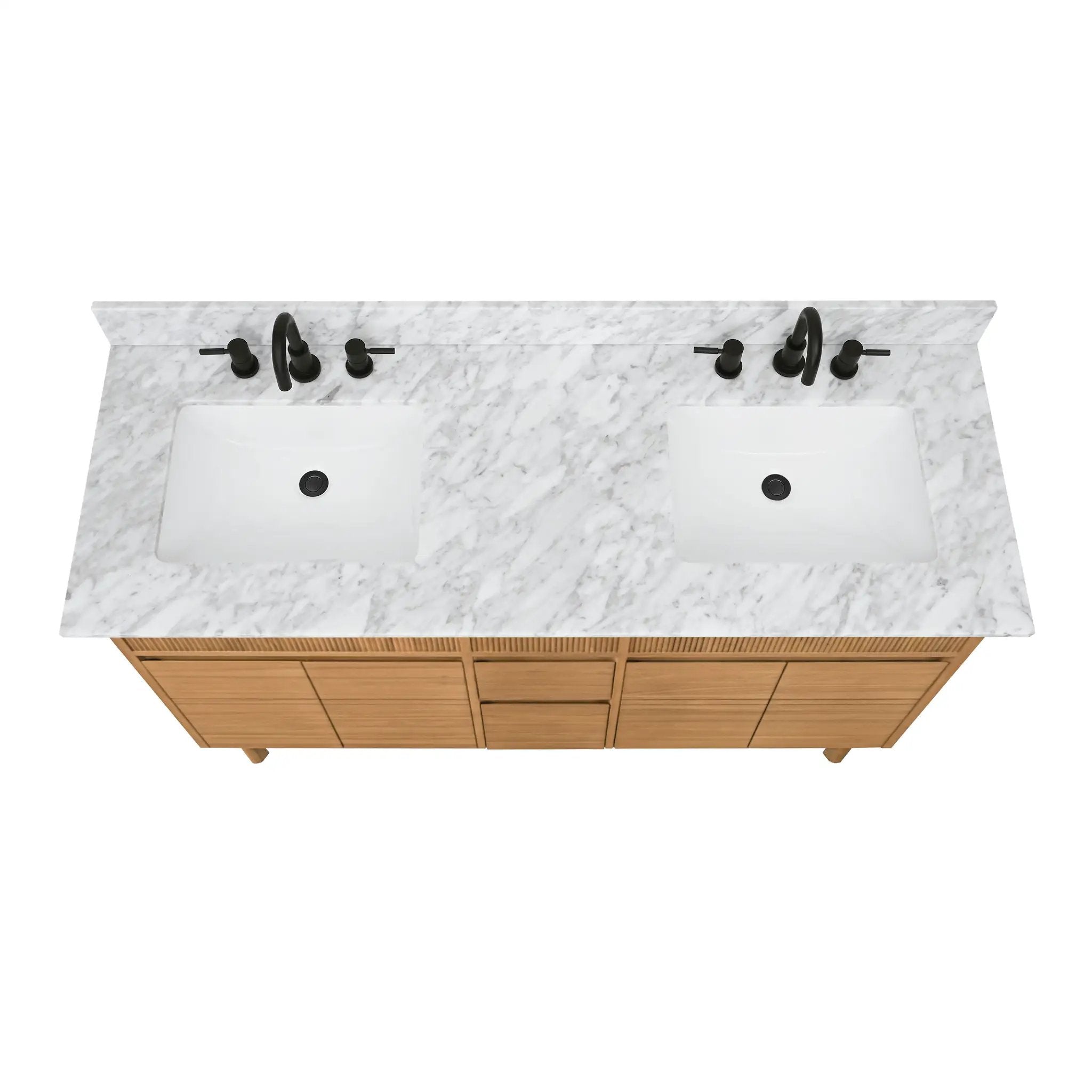 natural teak vanity set