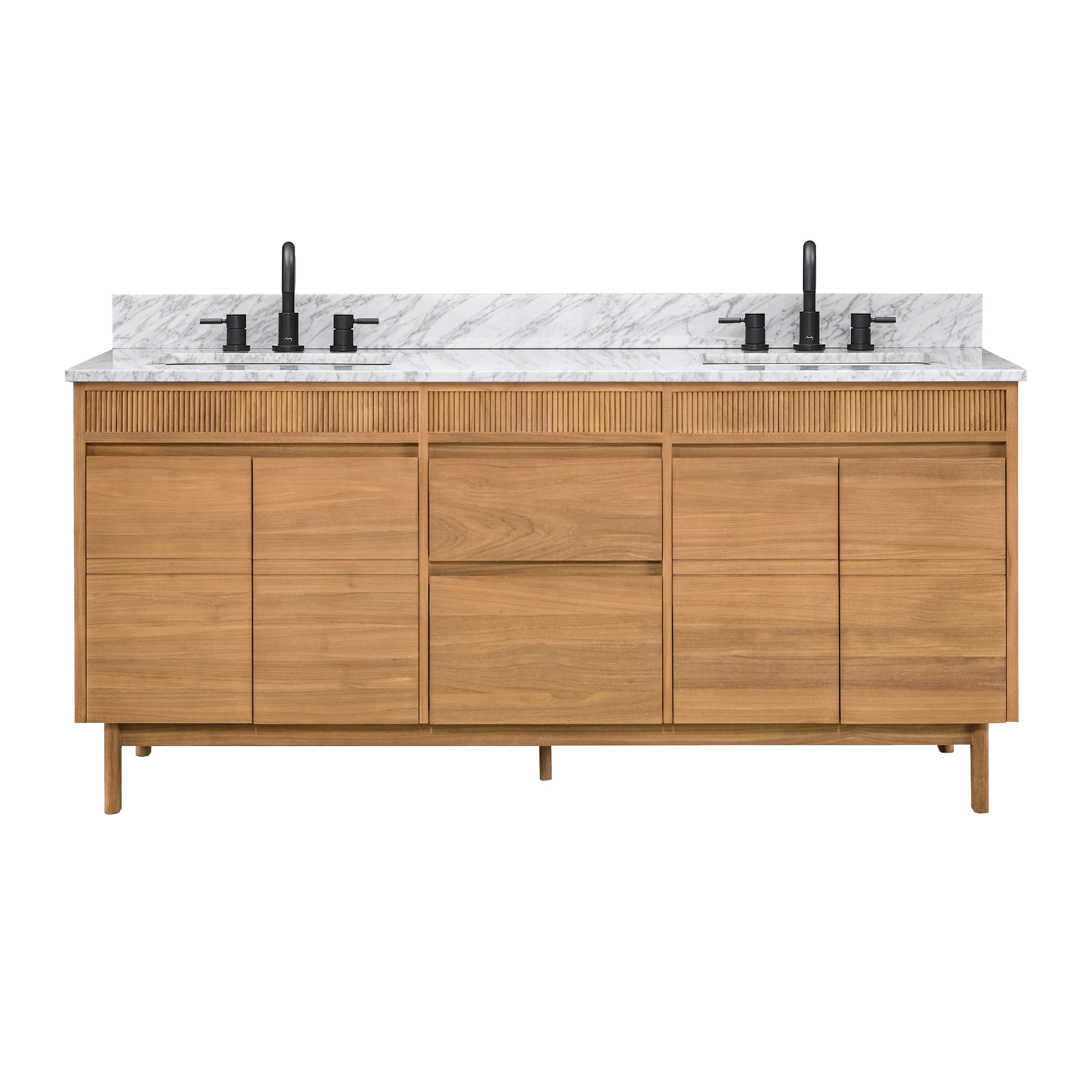 natural teak vanity set