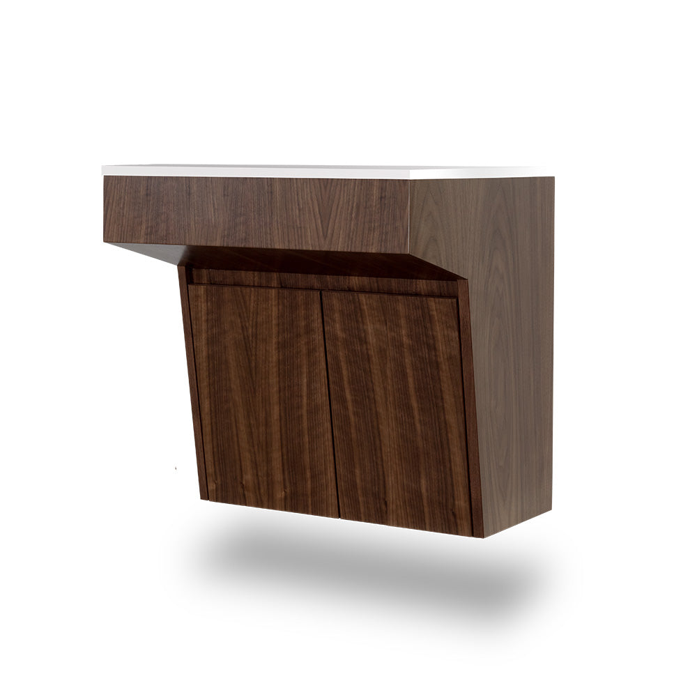 natural walnut vanity