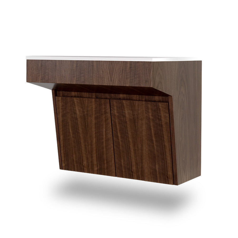 natural walnut vanity