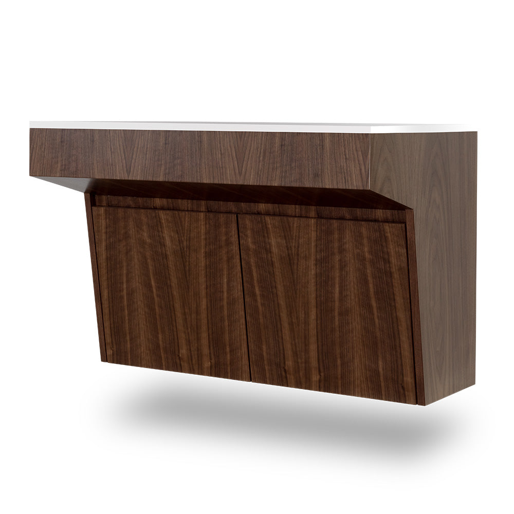 natural walnut vanity