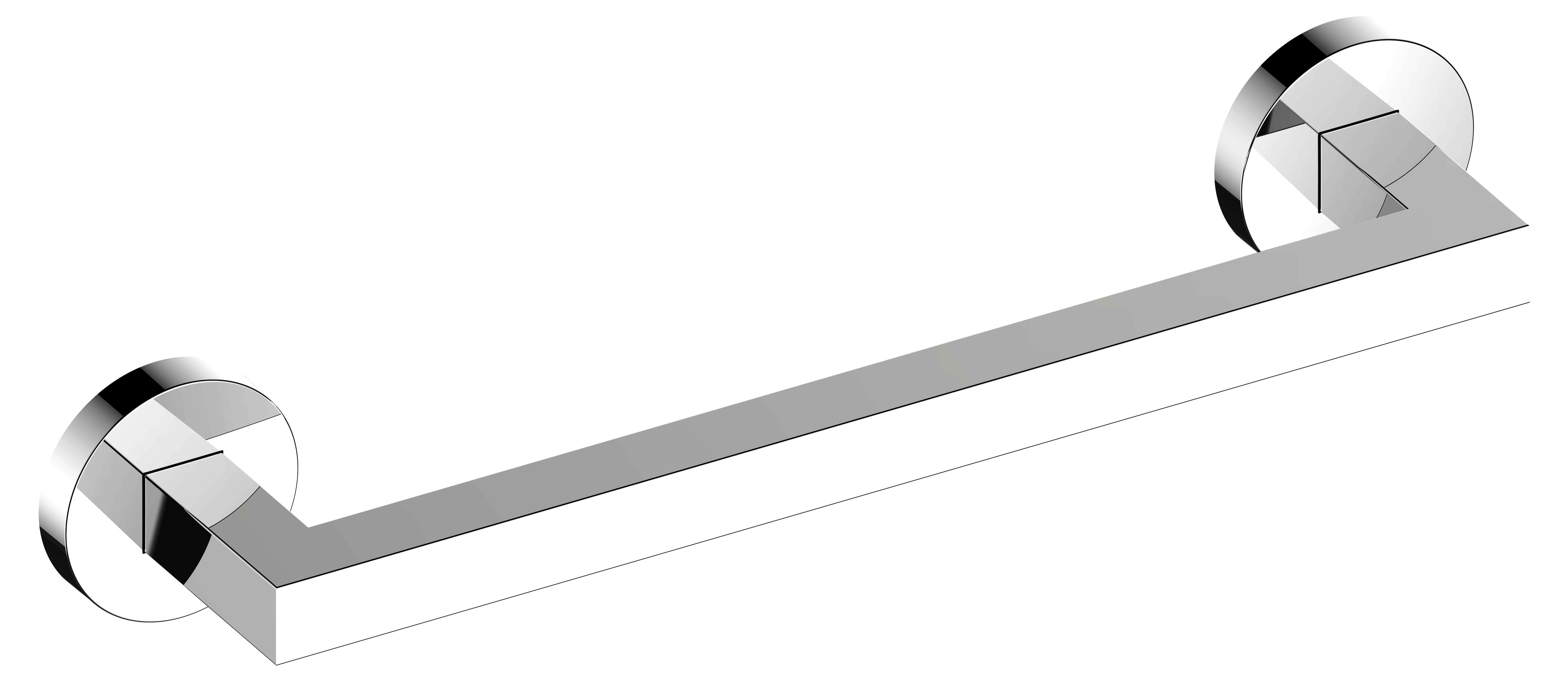 polished chrome support rail