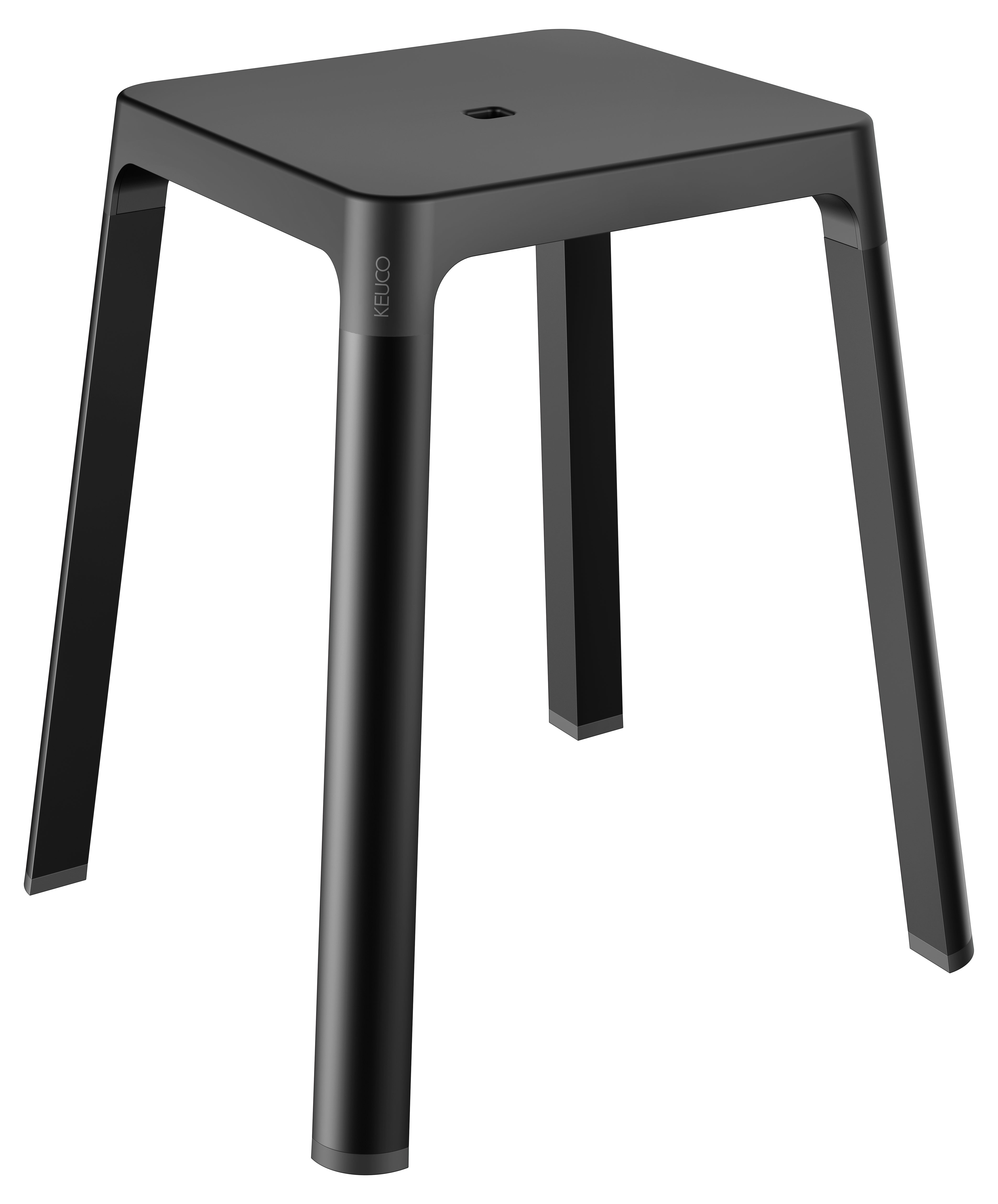 matte black/black bathroom stool