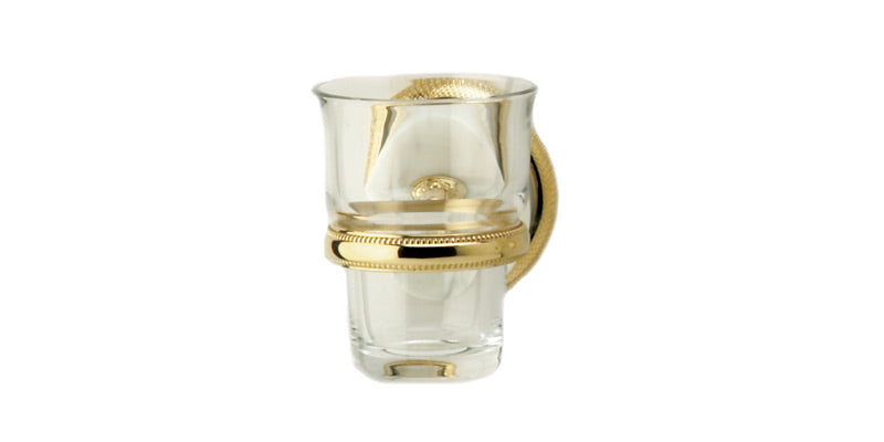 polished brass glass holder