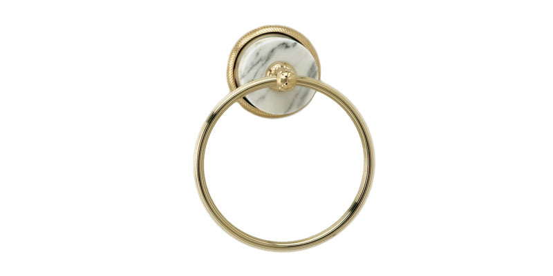 polished brass towel ring