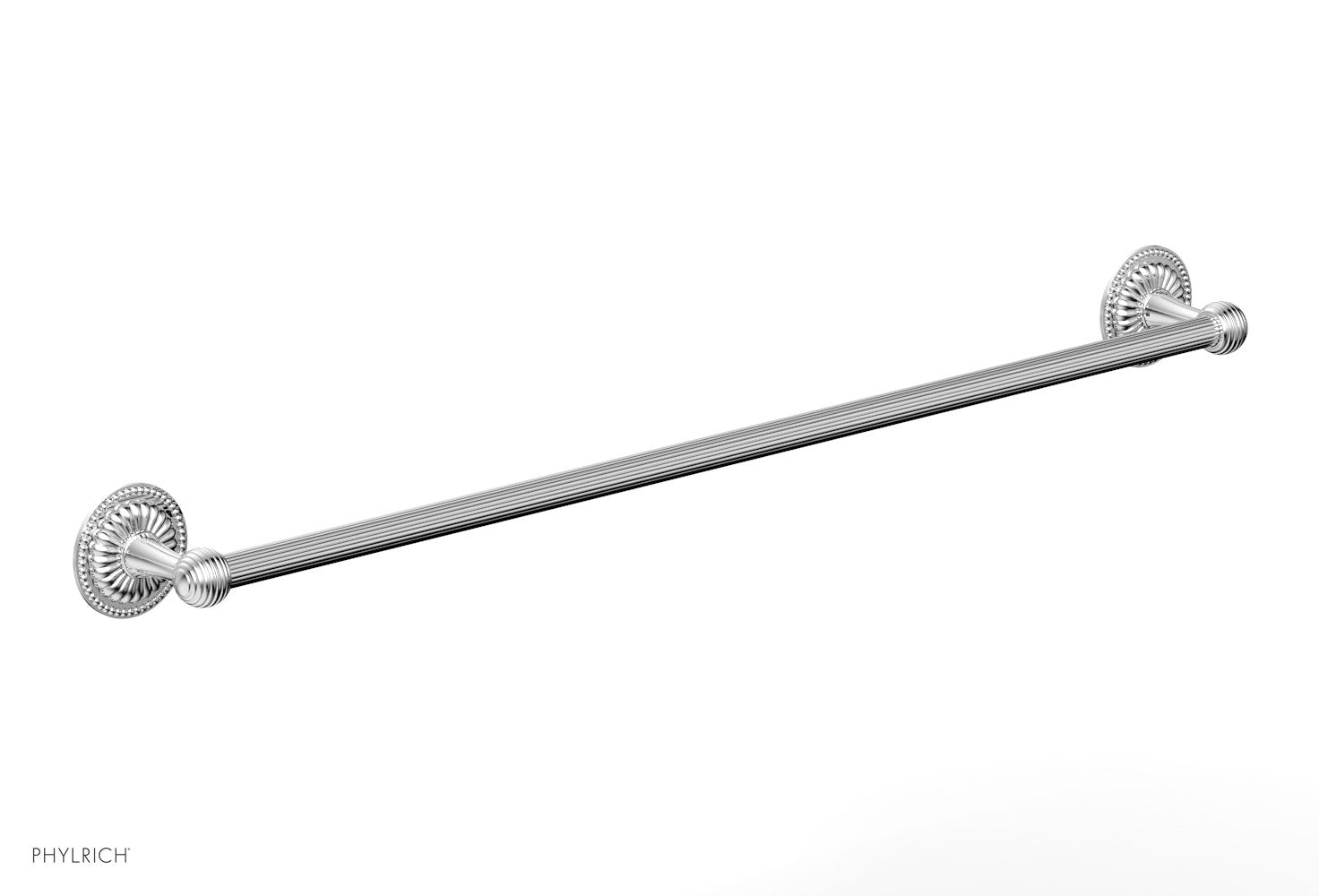 polished chrome towel bar