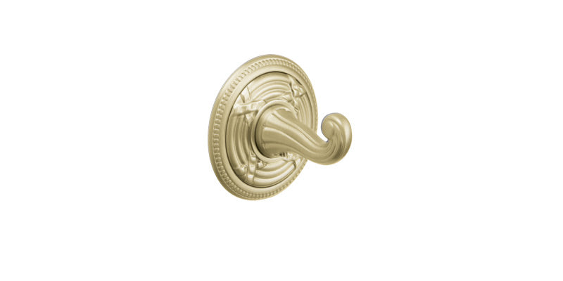 satin brass robe hook