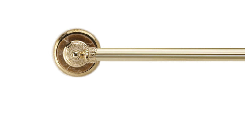 polished brass towel bar