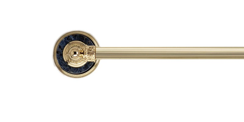 polished brass towel bar