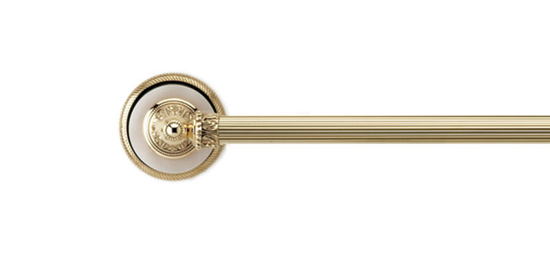 polished brass towel bar