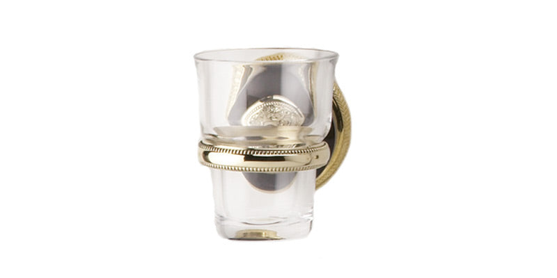 polished brass glass holder