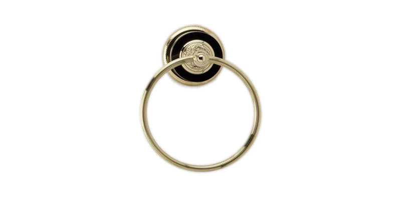 polished brass towel ring