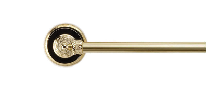 polished brass towel bar