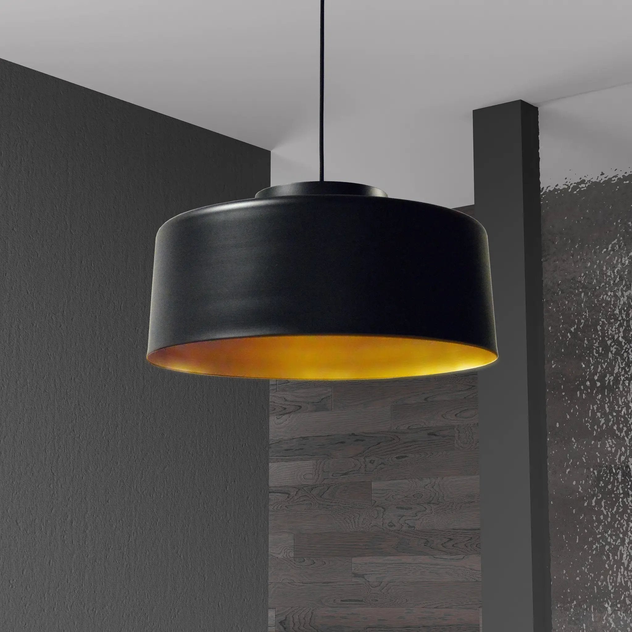 black and gold pendants