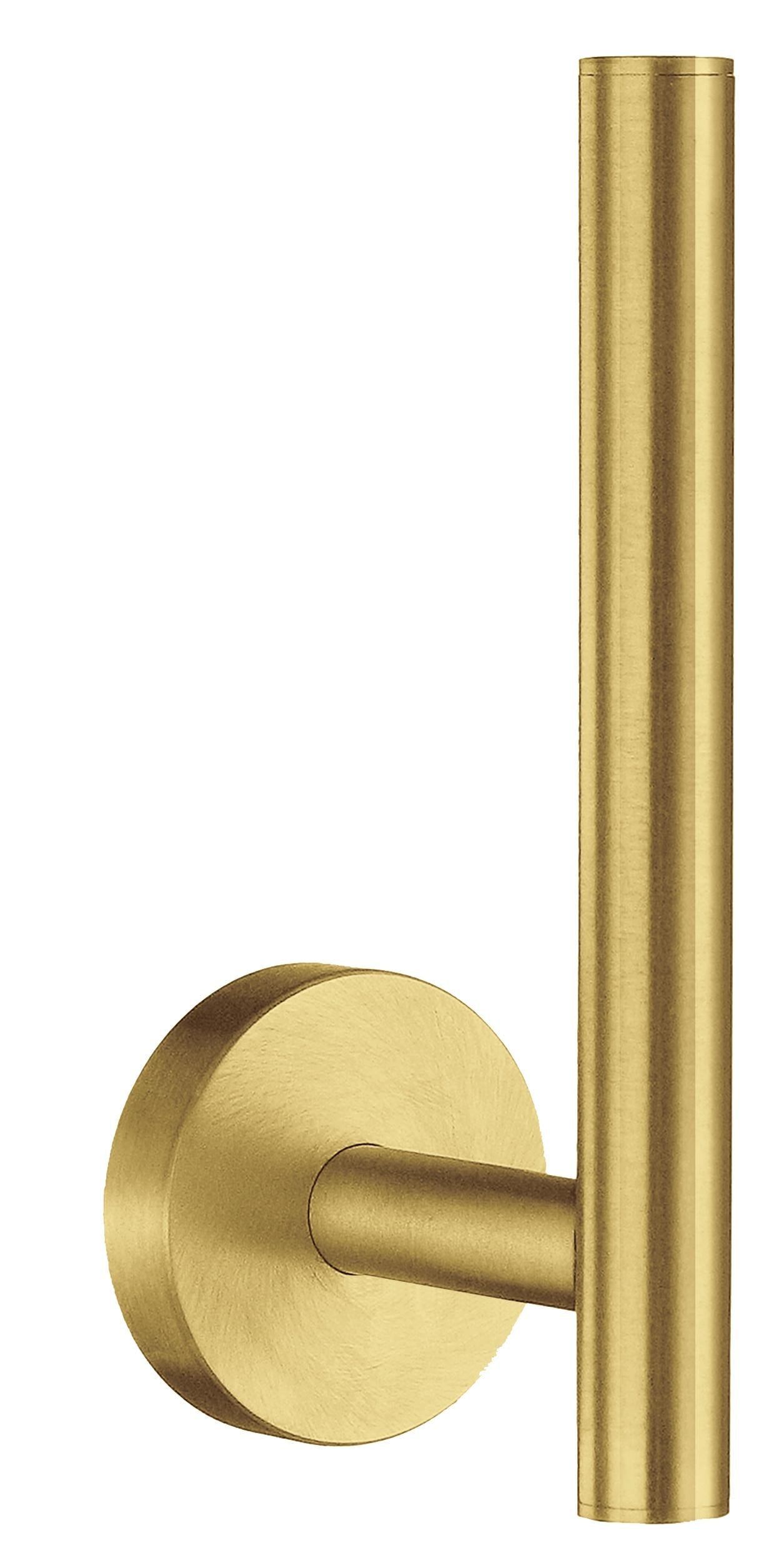 brushed brass toilet roll holder