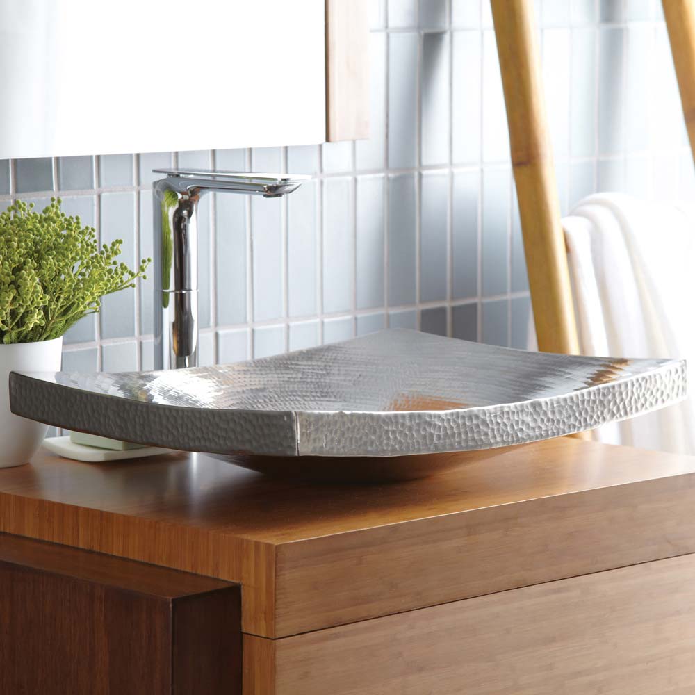 brushed nickel bathroom sink