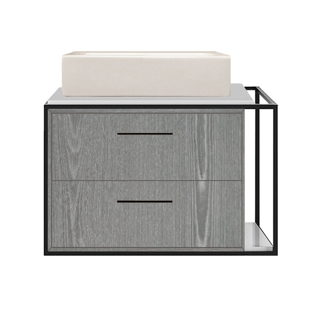 Lacava Linea 24" Wall Mount Under Counter Vanity - Left