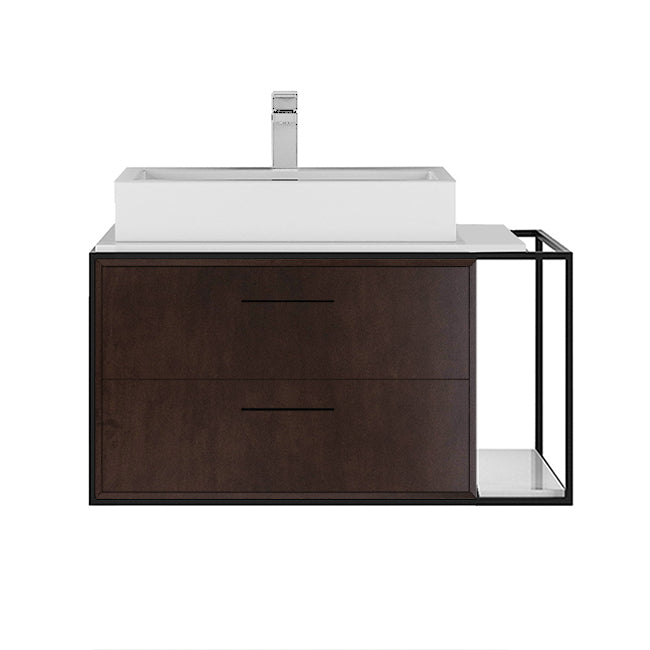 Lacava Linea 30" Wall Mount Under Counter Vanity - Left