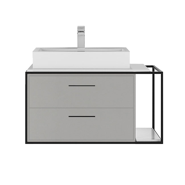 Lacava Linea 30" Wall Mount Under Counter Vanity - Left