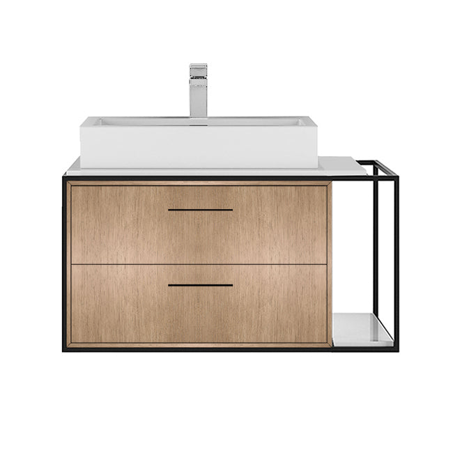 Lacava Linea 30" Wall Mount Under Counter Vanity - Left