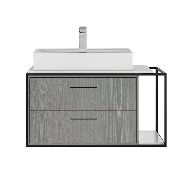 Lacava Linea 30" Wall Mount Under Counter Vanity - Left